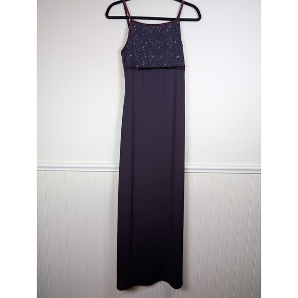 Vintage Dress Womens Small 90s Y2K Prom Maxi Witchy Square Neck Bling Regency - Picture 1 of 16